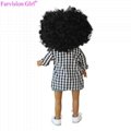 Fashion cloth blcak vinyl doll 18 inch girl half cloth body soft toy new 2