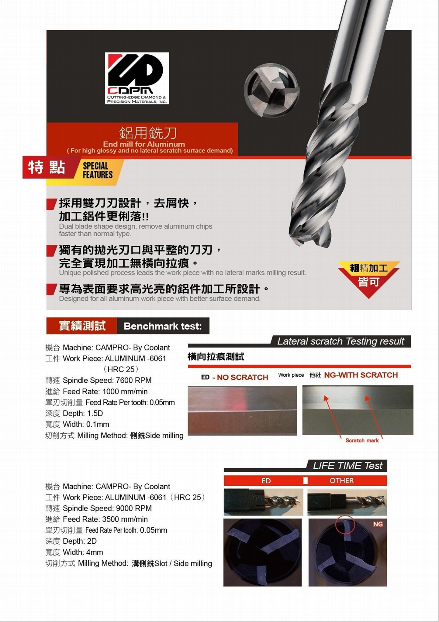 钨钢铝用铣刀 4