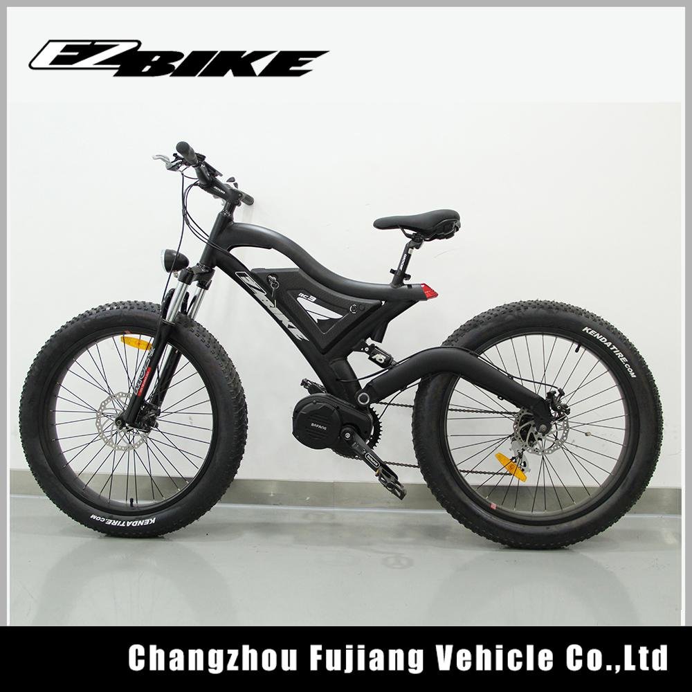 48V 1000W fat tire electric bike with mid drive motor 2