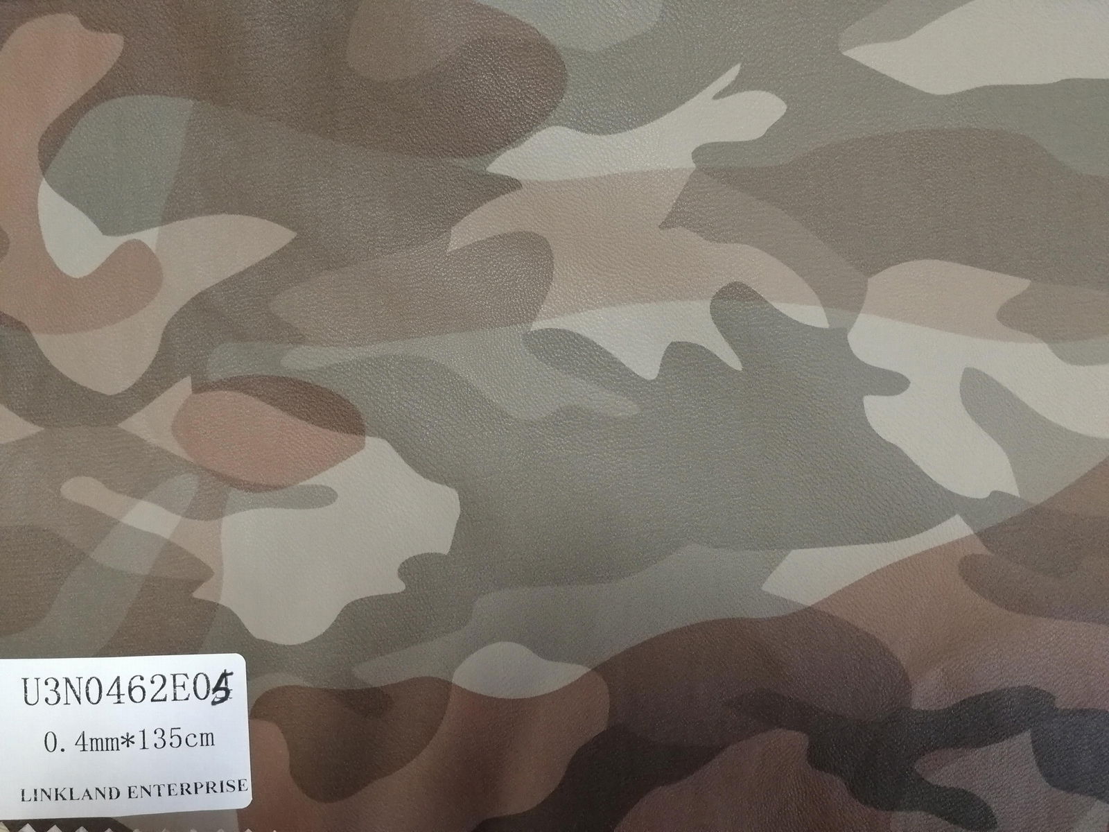 Popular Wearable Camouflage PU Synthetic Leather for Garment 3