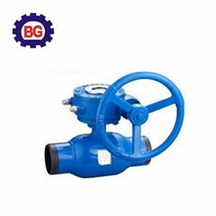 Worm gear full welded ball valve