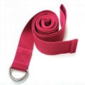 D-Ring Polyester Woven Label Custom Yoga Strap