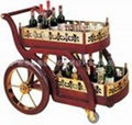 high quality wooden liquor trolley 5