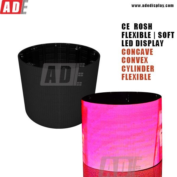 flexible led display for cylinder with HD clear effect ADE TECH 2