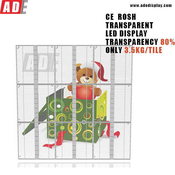 CHINA led display supplier TRANSPARENT LED screen led advertising display 5