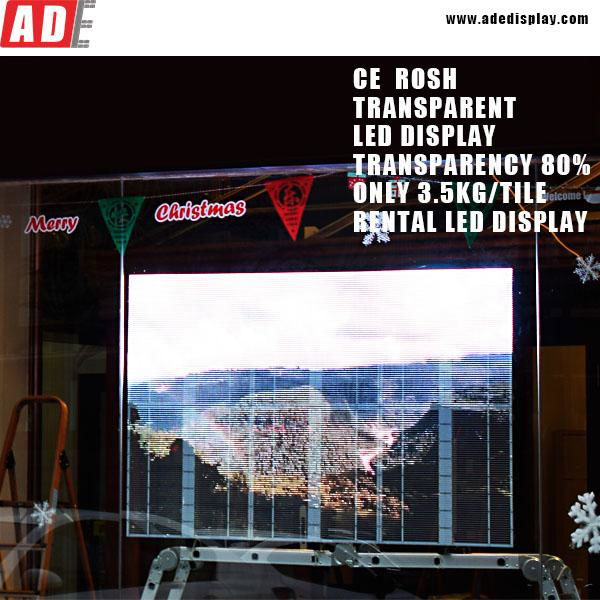 P6 good glass transparent led screen curtain video led display ADE TECH