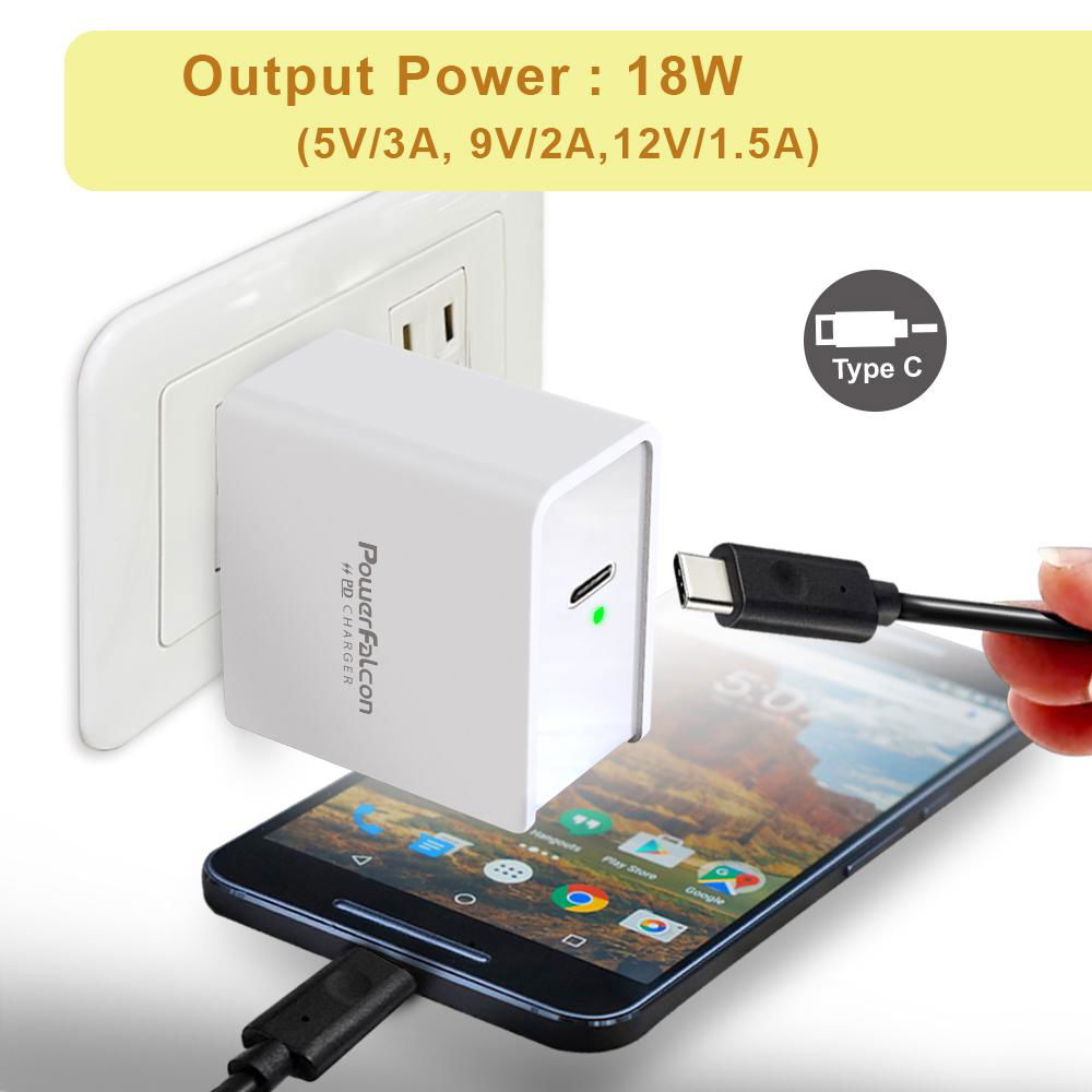 PowerFalcon 18W USB-C PD+QC單孔充電器(USB-C端口) 4