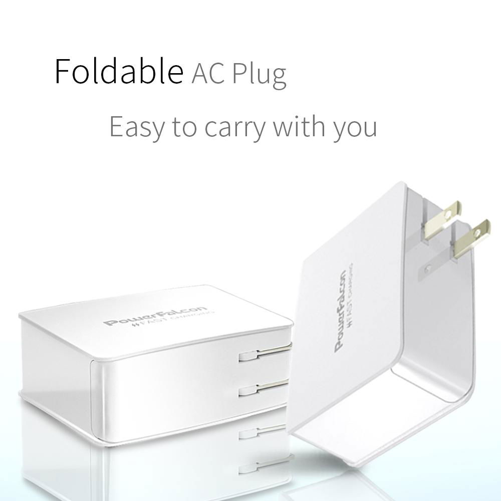 PowerFalcon USB-A 多口 快充 折疊 充電頭 3