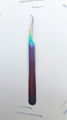 45 degree angled rainbow color volume tweezers 1