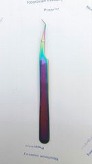 45 degree angled rainbow color volume tweezers