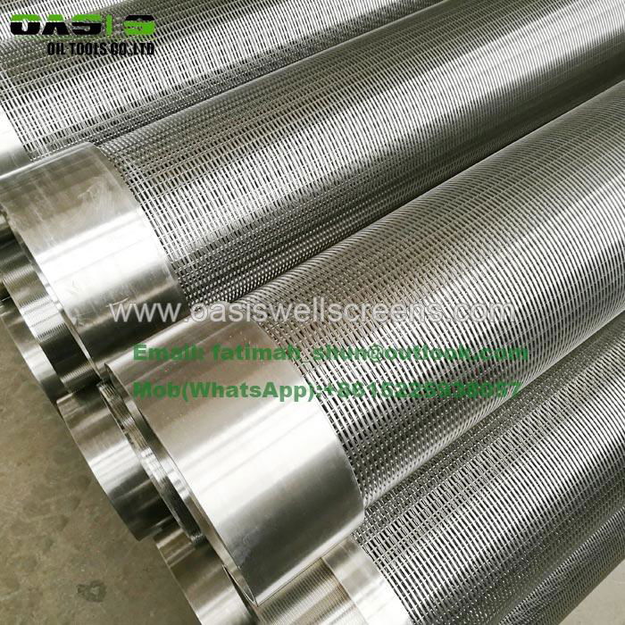 Stainless steel Wedge shape Wire wrapped Johnson screens for Water Well Drilling 3