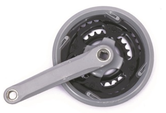 Bicycle chainwheel with crank