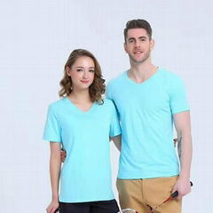 V-neck Cotton T-shirt full color