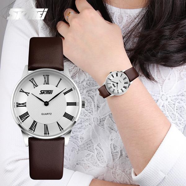 Leather Analog quartz Watch Fashion Casual Simple Design Wristwatch