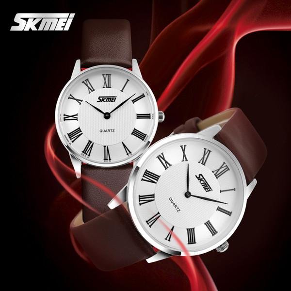 Leather Analog quartz Watch Fashion Casual Simple Design Wristwatch 5