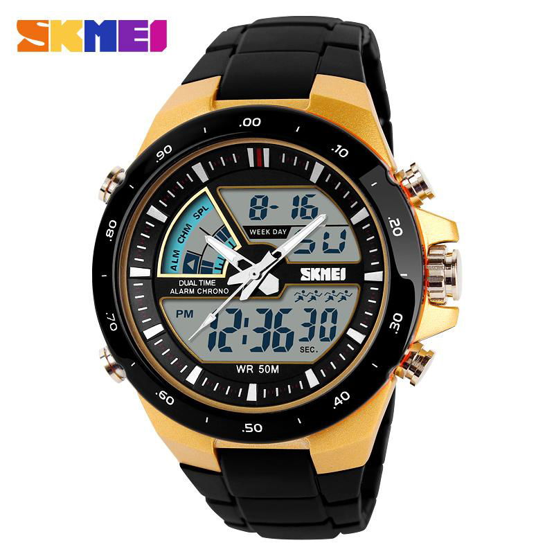 Skmei Fashion Unisex Style Dual Movement 50m Waterproof Sports digital Watch 2