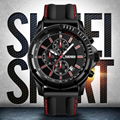 Men's Quartz and Analog Watch silica gel Band Sports Wrist Watch black strap