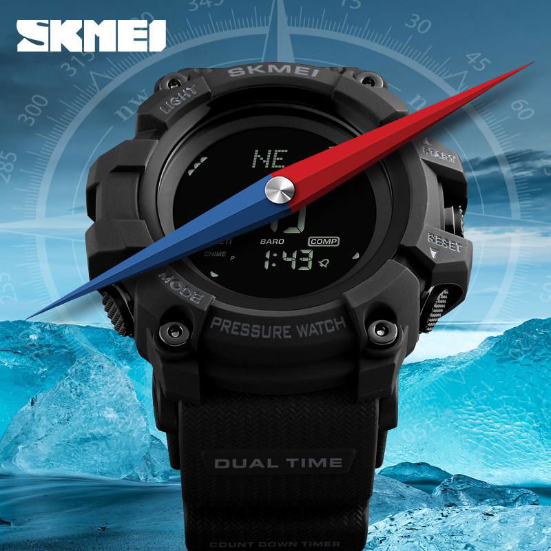 2018 New Skmei Watch men Fashion digital multifuctional Wristwatch With compass  4