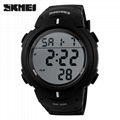 Outdoor dress digital watches 5ATM with Taiwan chip and imported EL lighting PU  2