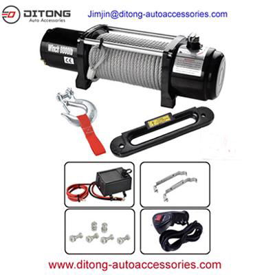 4x4 8000lbs Jeep Electric Winches 12V/24V DC