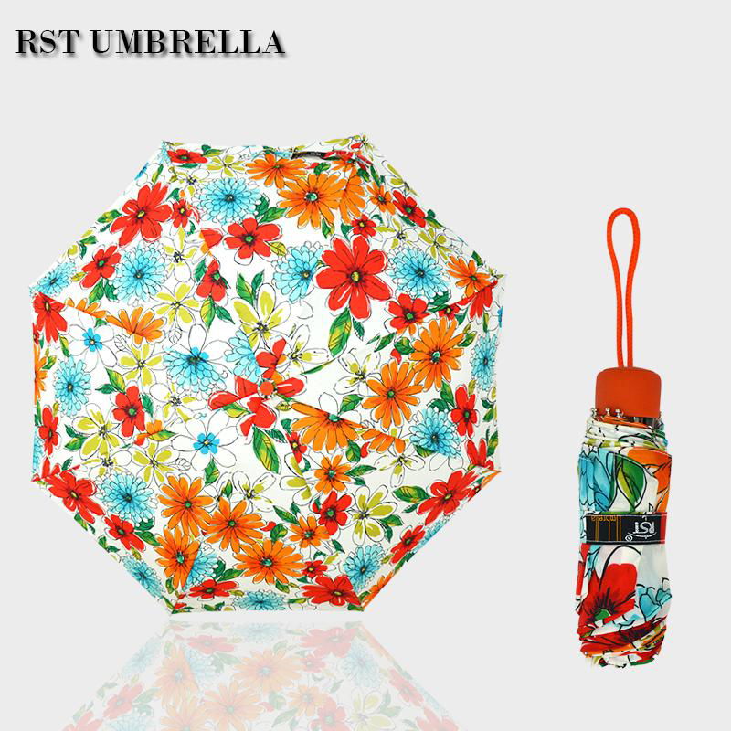 RST brand new design five folding umbrella high quality chinese supplier mini um 3