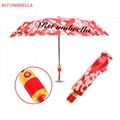 HAPPY SWAN new arrive sun three folding umbrella fashion lady flowers printed um 1