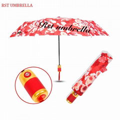 HAPPY SWAN new arrive sun three folding umbrella fashion lady flowers printed um