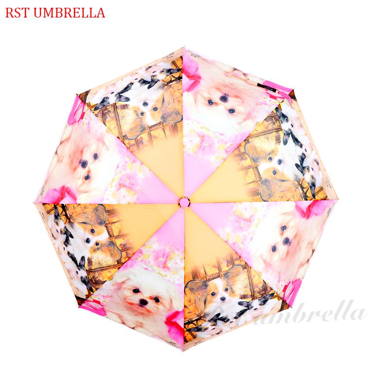 RST new design small animal automatic three folding umbrella balinese umbrella 4