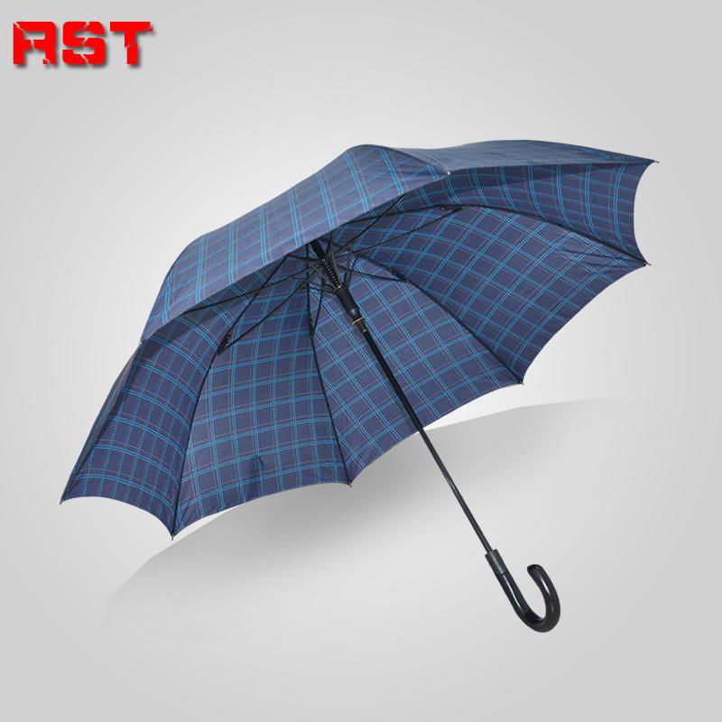 RST outdoor plaid UV protection straight umbrella windproof umbrella ...