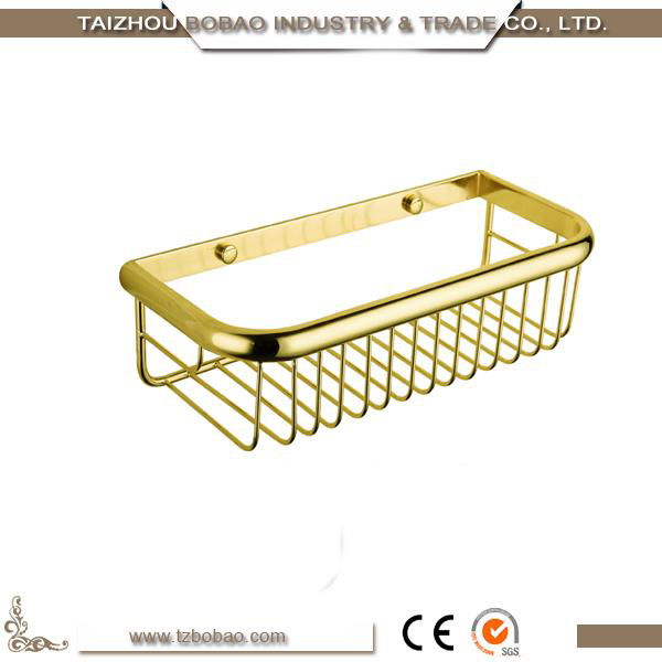 Euramerican Style Wall Mounted Gold Color Bathroom Storage Baskets Royal 5 Star  4