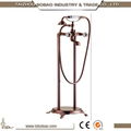 Free Standing Antique Gold Telephone Shower Set For Hotel Bathroom 1