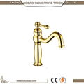 Home Decoration Bathroom Rayol Diamante Gold Polish Jewelry Faucet 1