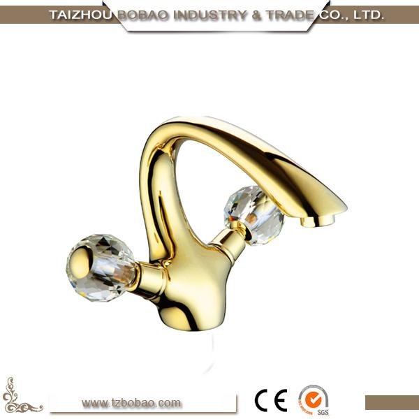 High Quality Brass Decorative Rose Gold Water Tap with Long Neck