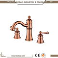 Bathroom Set 5PCS Deck Mounted Antique Bronze Hand Shower Head Basin Mixer Taps 3