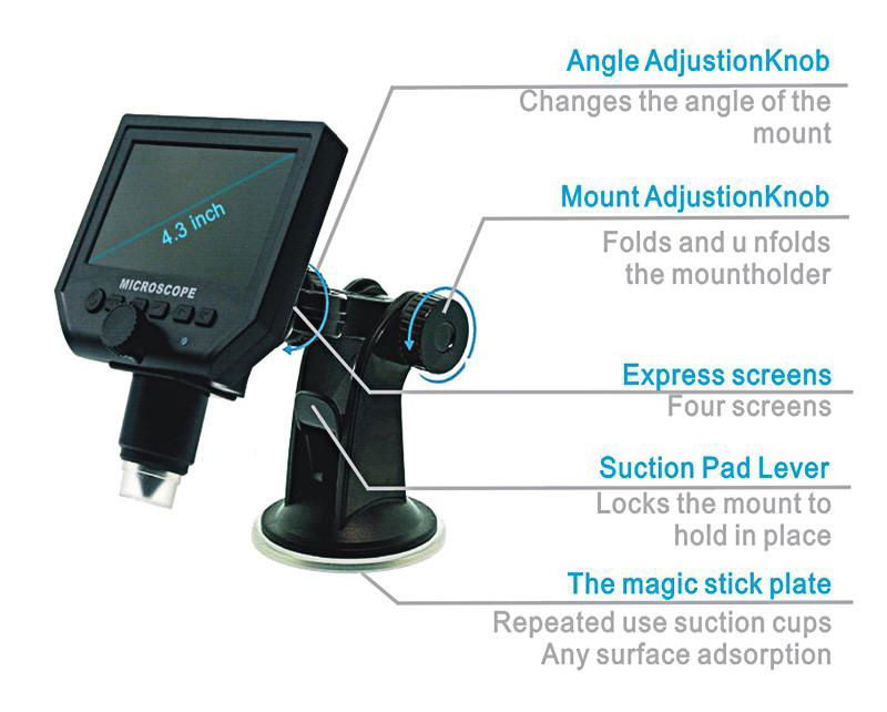 G600 600x 4.3" HD Digital Electronic Microscope For Phone Repair 3