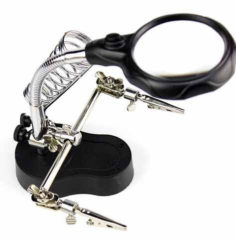 MG16129-A Magnifying Glass With Alligator Clip For Fix Phone