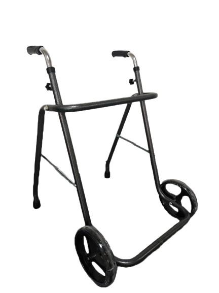 Steel Walker, Height Adjustable Folding Walker with 8" Wheels