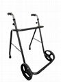 Steel Walker, Height Adjustable Folding Walker with 8" Wheels