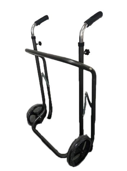 Steel Walker, Height Adjustable Folding Walker with 8" Wheels 3