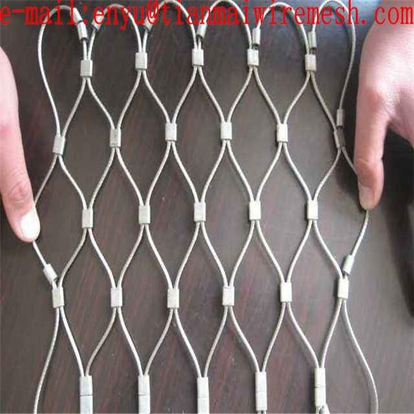 stainless steel rope wire net aviary zoo mesh animal fences 3