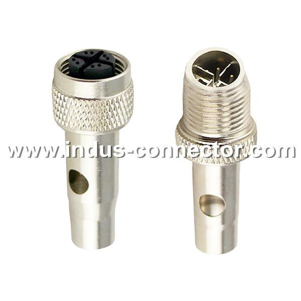 M12 X code 8 pin male straight waterproof molded connector 