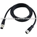 M12 B code 5 pin male to female  straight cable for machine  1