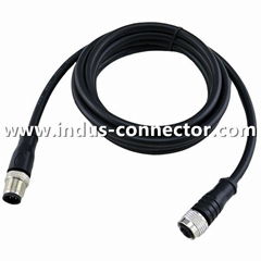 M12 B code 5 pin male to female  straight cable for machine 
