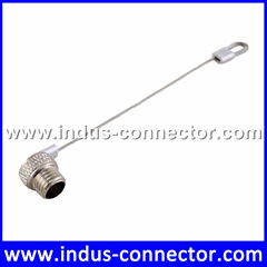 Antenna connector with ring shielded ethernet m8 elbow cap