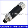 Underwater female 4 poles screw locking straight assembly connector for industry 3