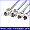 M8 3 pin 4 pin male female cable wire connector customized ip67 ip68 protection 2