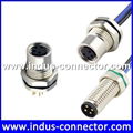 M8 3 pin 4 pin male female cable wire connector customized ip67 ip68 protection 5