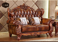 European leather solid carved living room   sofa 4