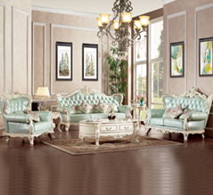 European combination  leather large sofa set