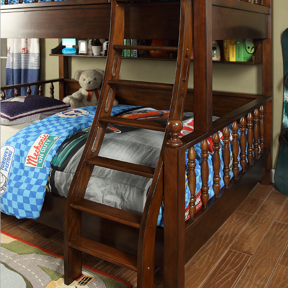 2018 new American double solid wood children's bed  5